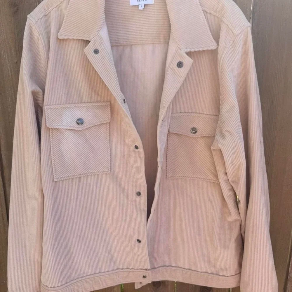 Reiss cream corduroy jacket men's L
